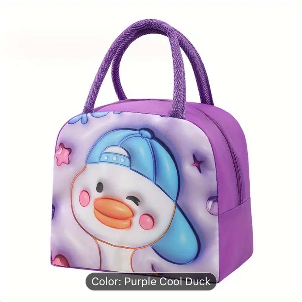 Kids Cute Cartoon Lunch Bag NWOT